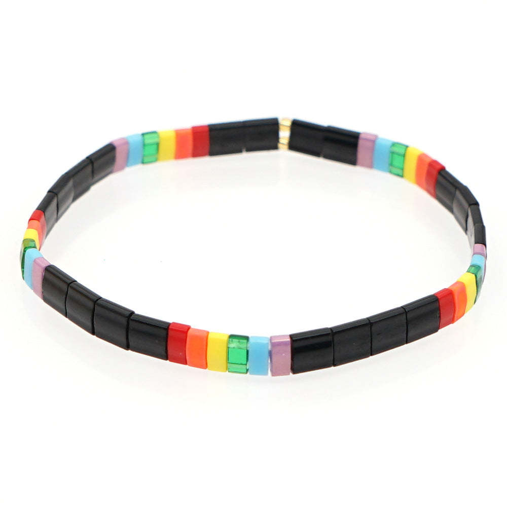 Bracciale Tila Colori Arcobaleno Regalo Artigianale Per Gli Amanti Dei Gioielli - soufeelit