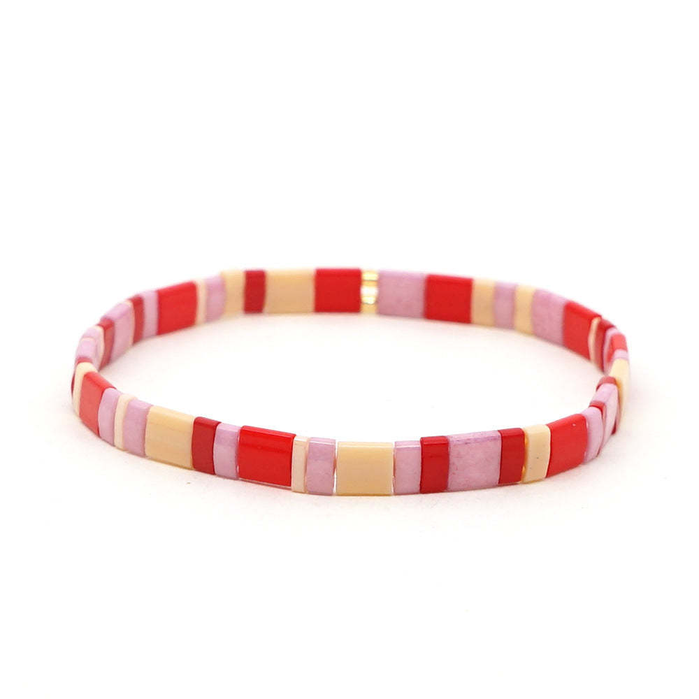 Set Di Braccialetti Con Perline Tila Bracciale Colorato Per I Tuoi Cari - soufeelit