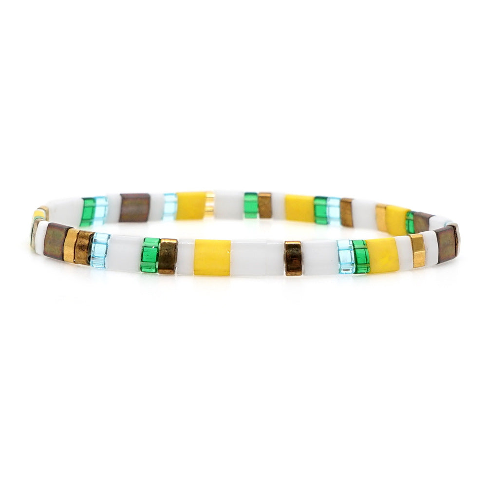 Bracciale Con Perline Tila Regalo Di Braccialetti Di Moda Vintage Gialli - soufeelit