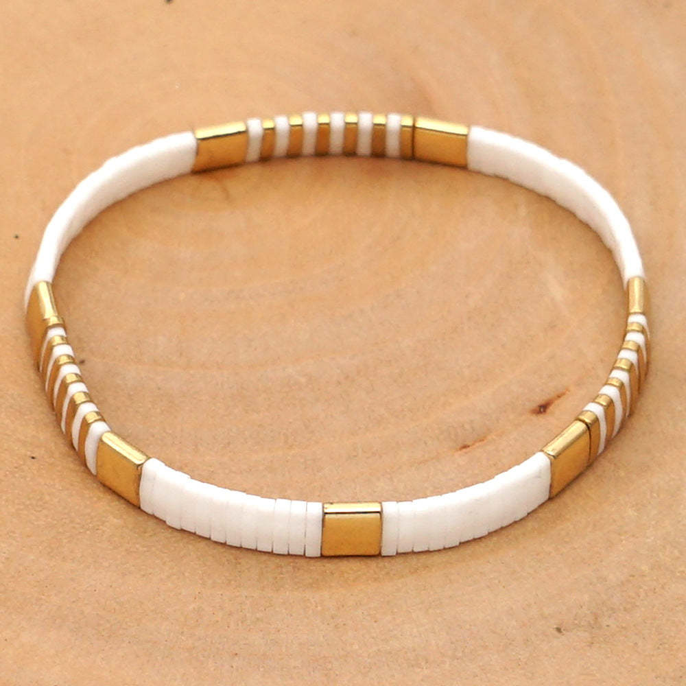 Elegante Braccialetto Con Perline Tila, Braccialetti Portafortuna, Regalo Per Le Donne - soufeelit