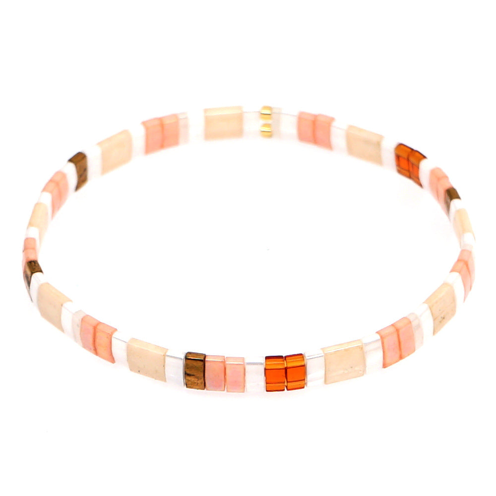 Bracciale Con Perline Tila Regalo Di Braccialetti Di Moda Vintage Rosa - soufeelit