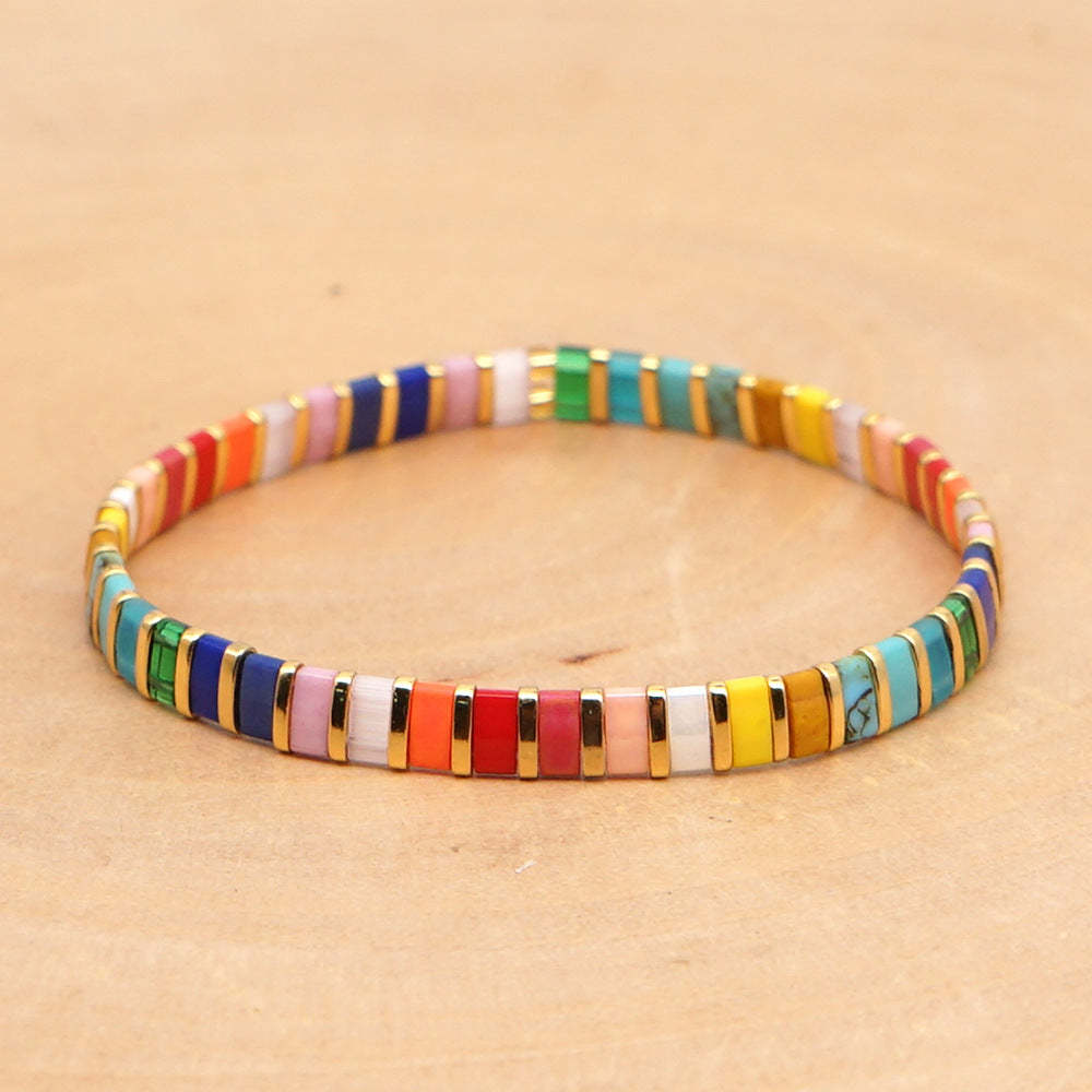 Set Di Braccialetti Con Perline Tila Bracciale Colorato Per I Tuoi Cari - soufeelit