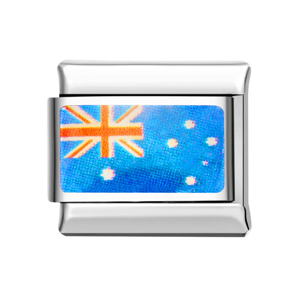 Charm Italiano Bandiera-italia Per Braccialetti Con Charm Italiani Link Composable - soufeelit