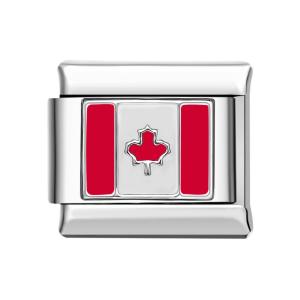 Fascino Italiano Foglia D'acero Rossa Per Braccialetti Con Fascino Italiani Collegamento Composable