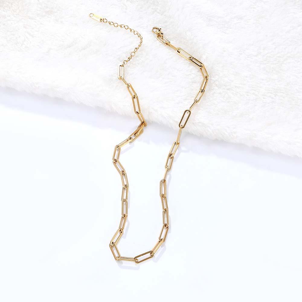 Collana Minimalista In Oro, Regalo Per Donna. Collana Delicata E Sottile - soufeelit