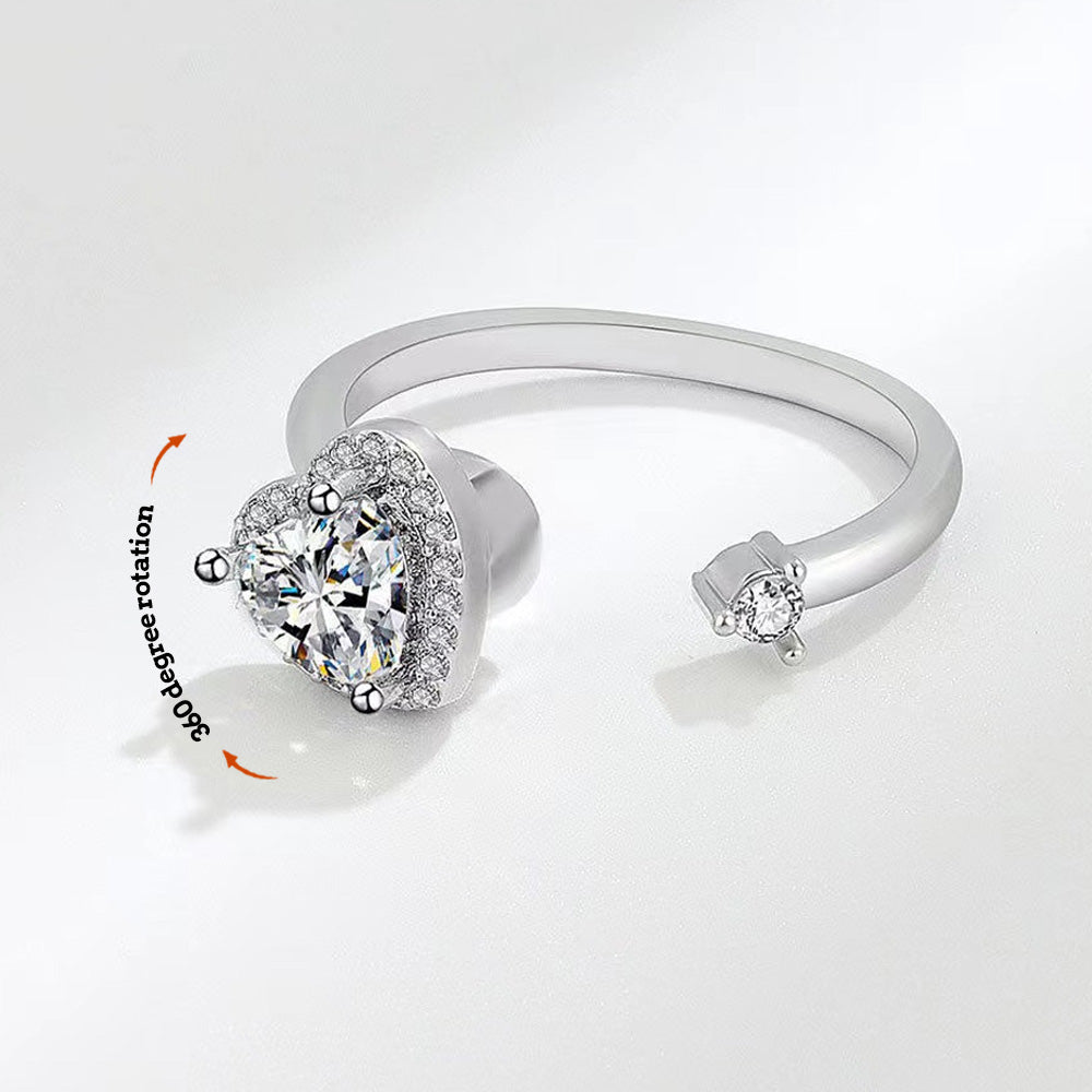 Anello Ansia Anello Regolabile Per Sollievo Dall'ansia, Decompressione, Cuore, Regalo Adatto Per Lei - soufeelit