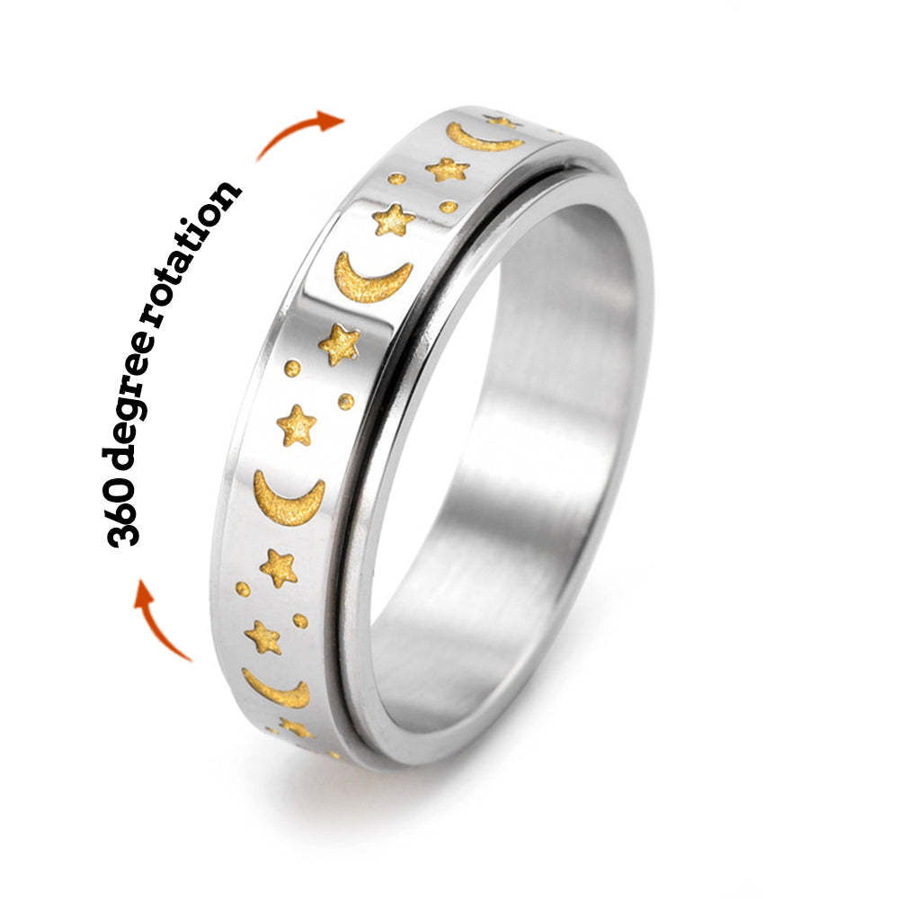 Anello Di Ansia Anello Di Decompressione Stella Lunare Di Sollievo Dall'ansia Regalo Creativo - soufeelit