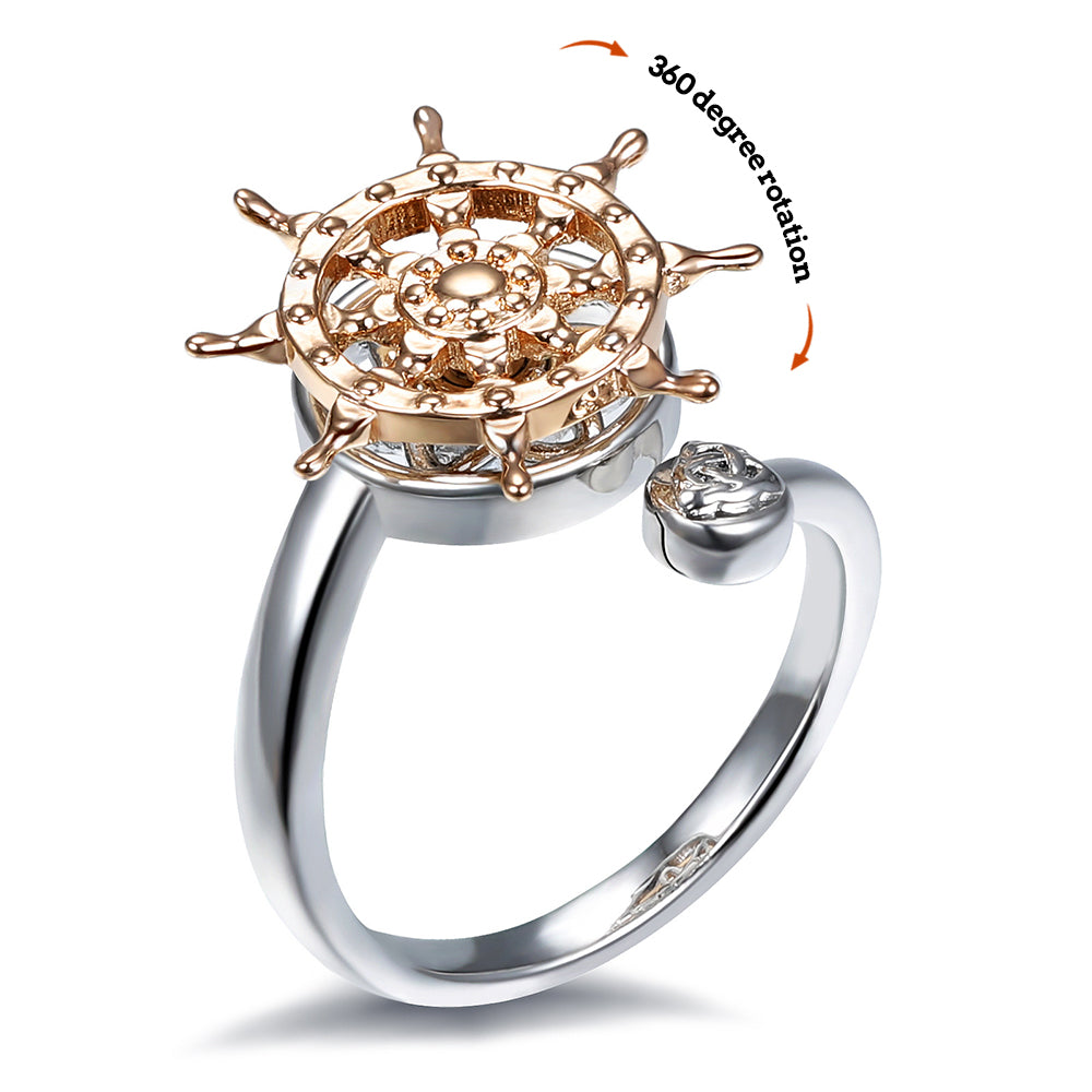 Anello Di Decompressione Anello Di Decompressione Anello Di Timone Regolabile Anti-ansia Regalo Di Gioielli - soufeelit