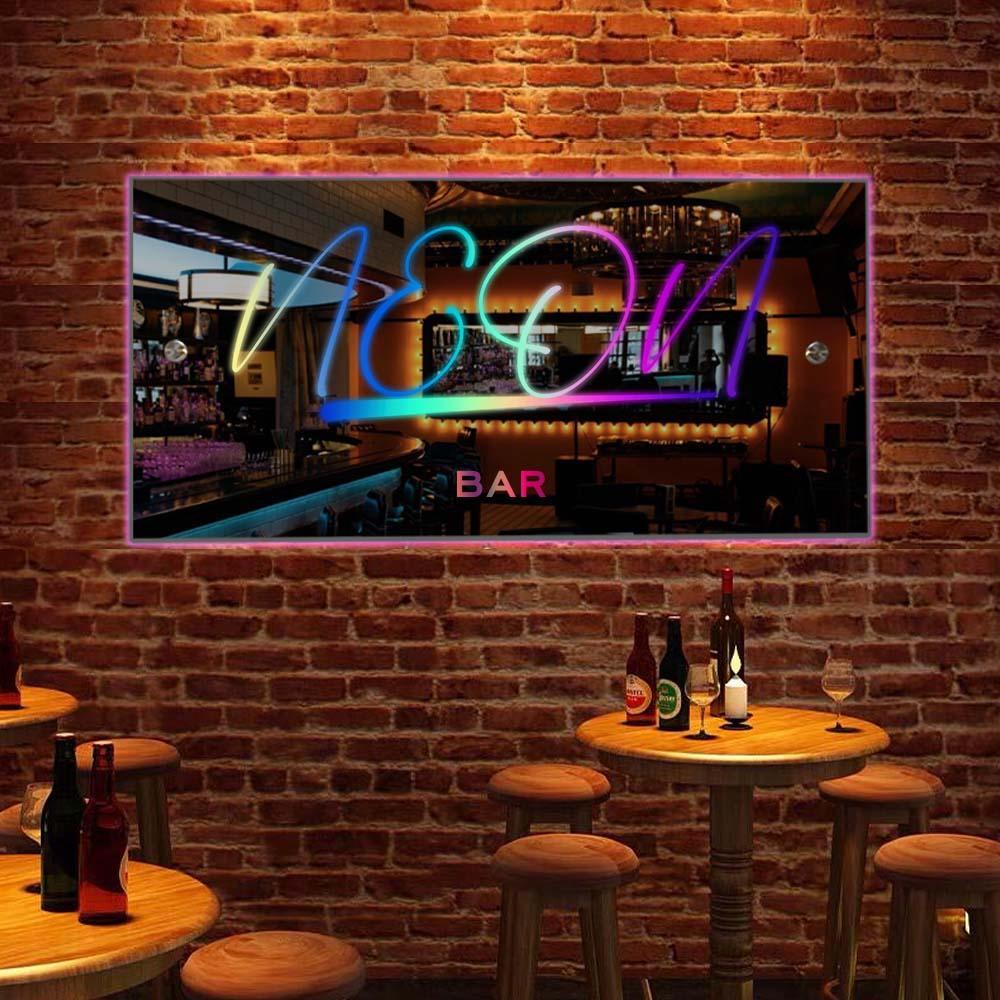 Nome Personalizzato Specchio Segno Testo Personalizzato Led Multi Colore Illuminato Appeso A Parete Insegne Al Neon Bar Luci Decorative Decorazione Da Parete - soufeelit