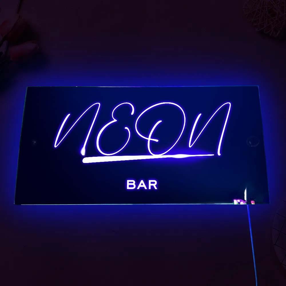Nome Personalizzato Specchio Segno Testo Personalizzato Led Multi Colore Illuminato Appeso A Parete Insegne Al Neon Bar Luci Decorative Decorazione Da Parete - soufeelit