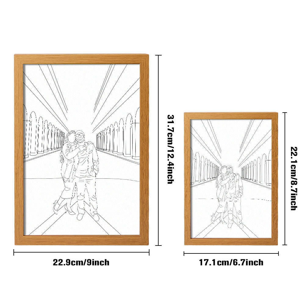 Lampada Fotografica Personalizzata Lampada Personalizzata Line Art Light Regali Di San Valentino Per Lei - soufeelit