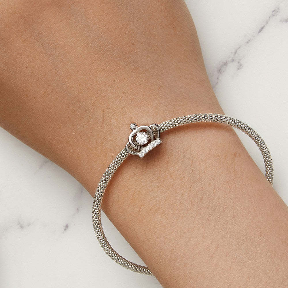 Ciondolo corona di diamanti in argento sterling 925 xs1972