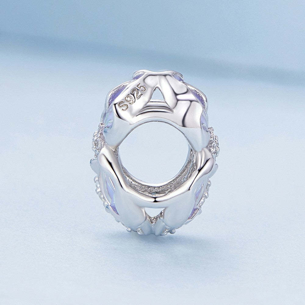 ciondolo fiore viola argento sterling 925 xs1973