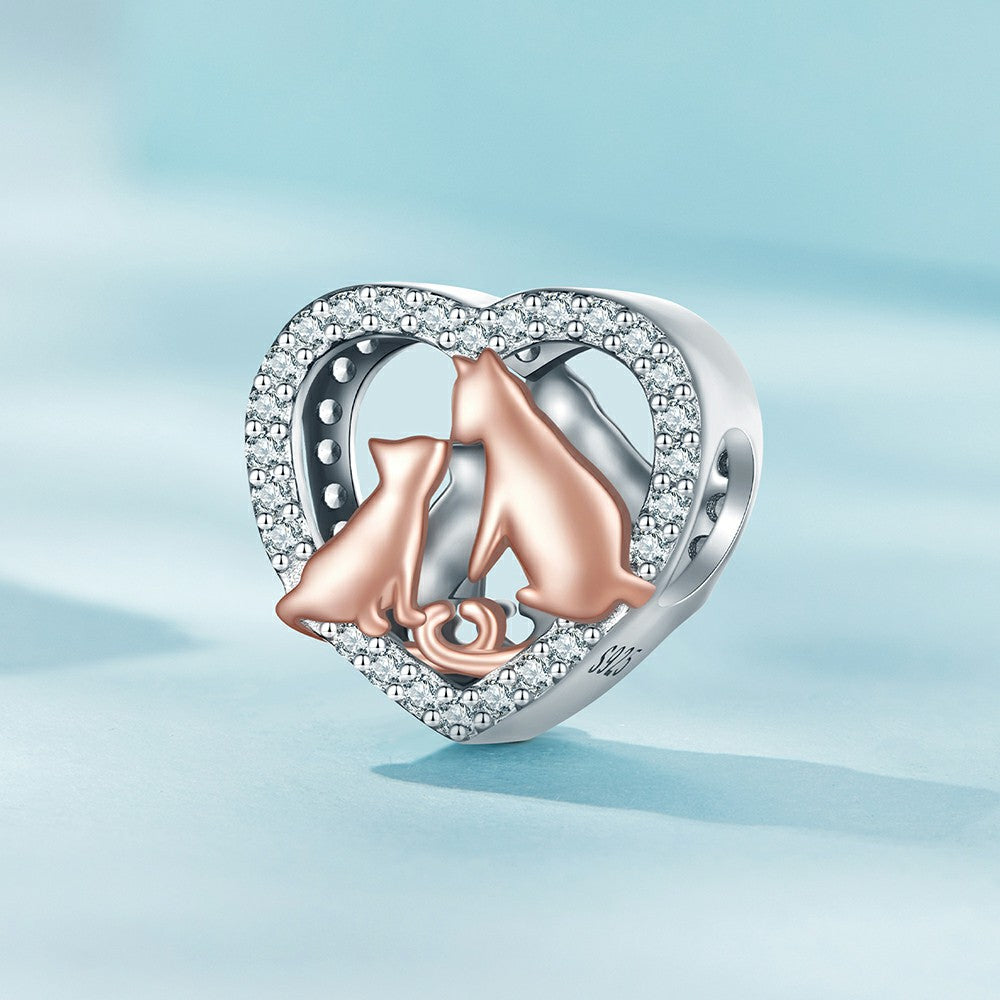 kiss cat pet charm 925 sterling silver xs1992