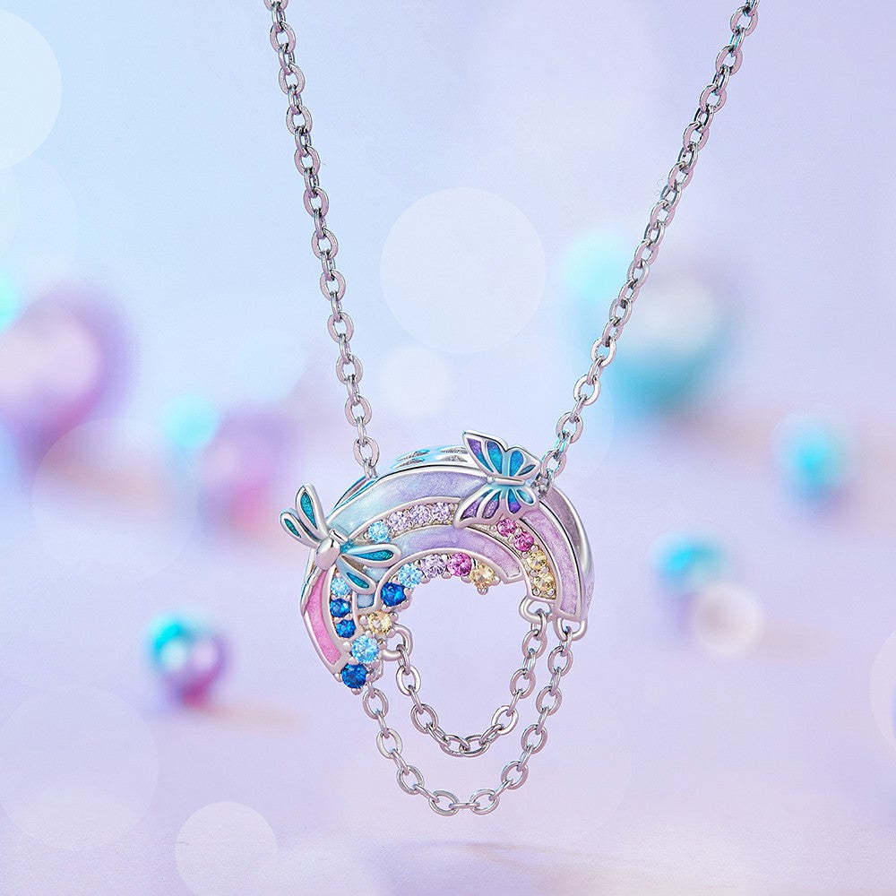 ciondolo fantasia arcobaleno in argento sterling 925 xs1995