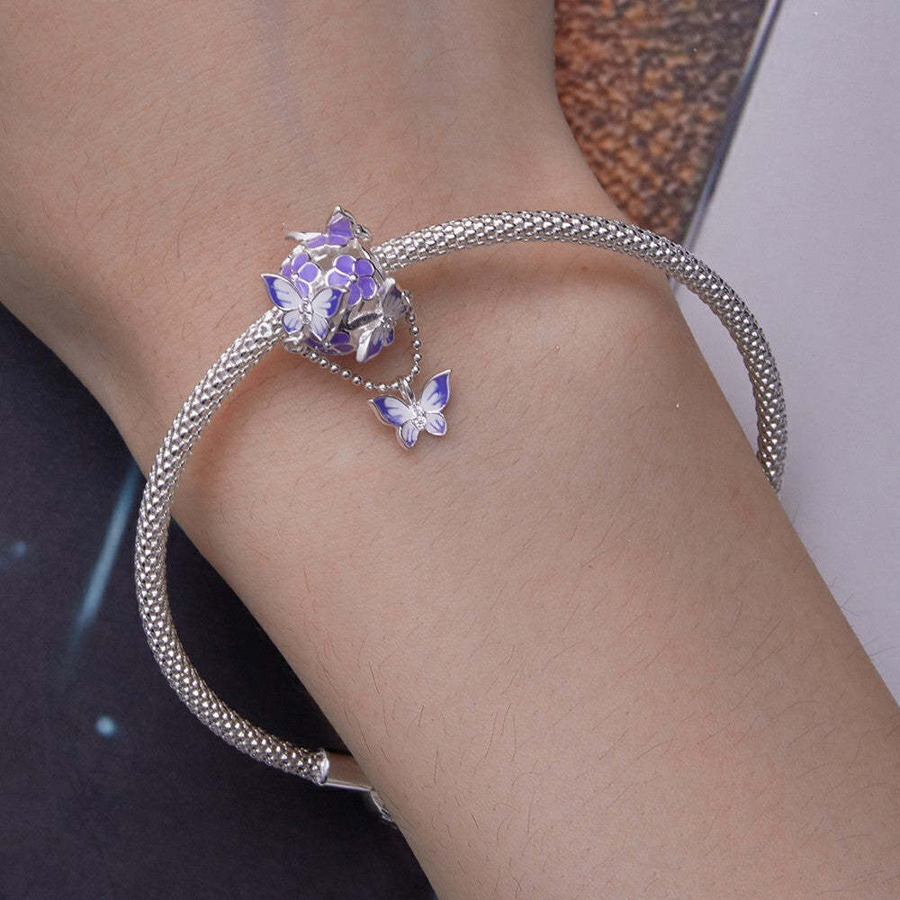 ciondolo con nappa a farfalla in argento sterling 925 xs2006