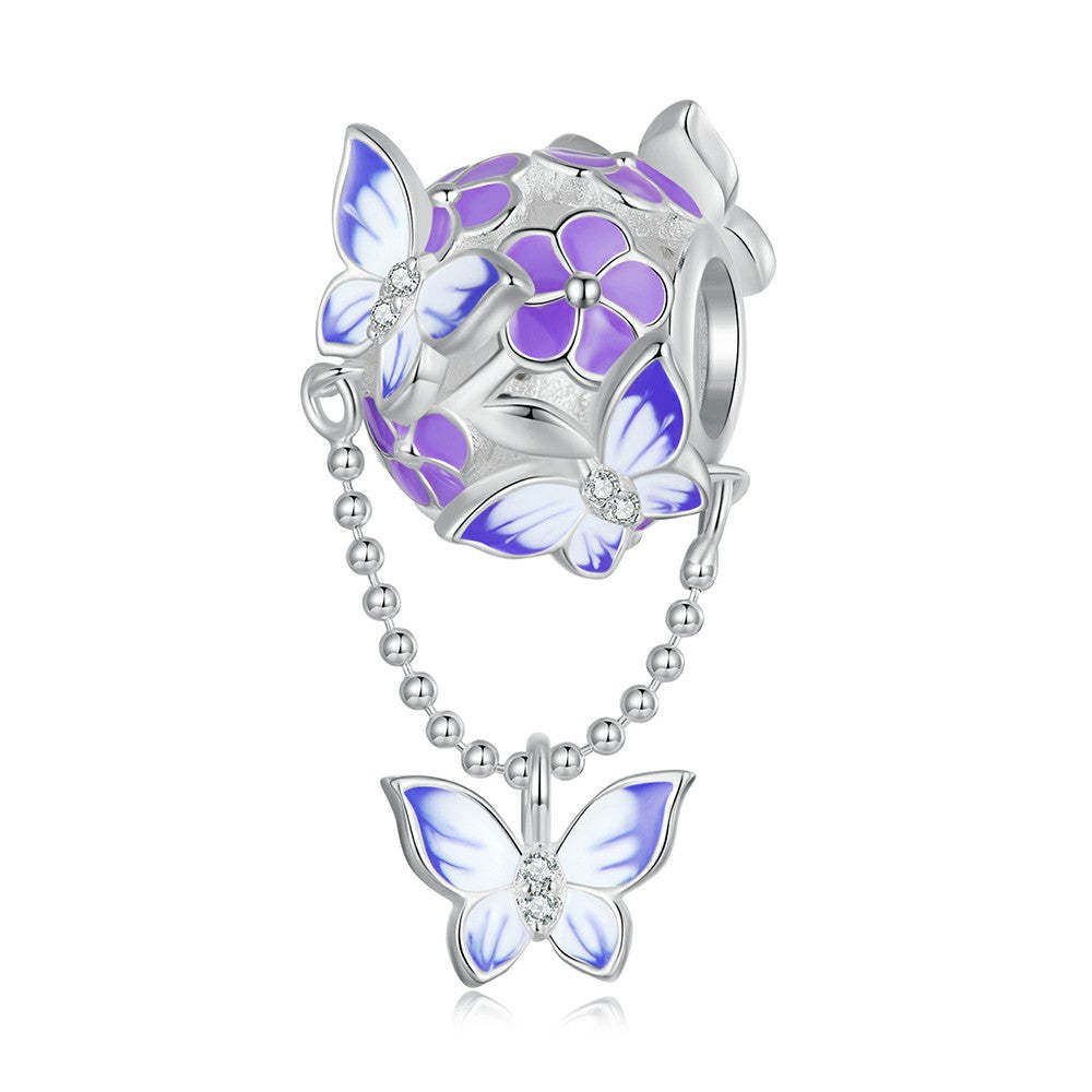 ciondolo con nappa a farfalla in argento sterling 925 xs2006
