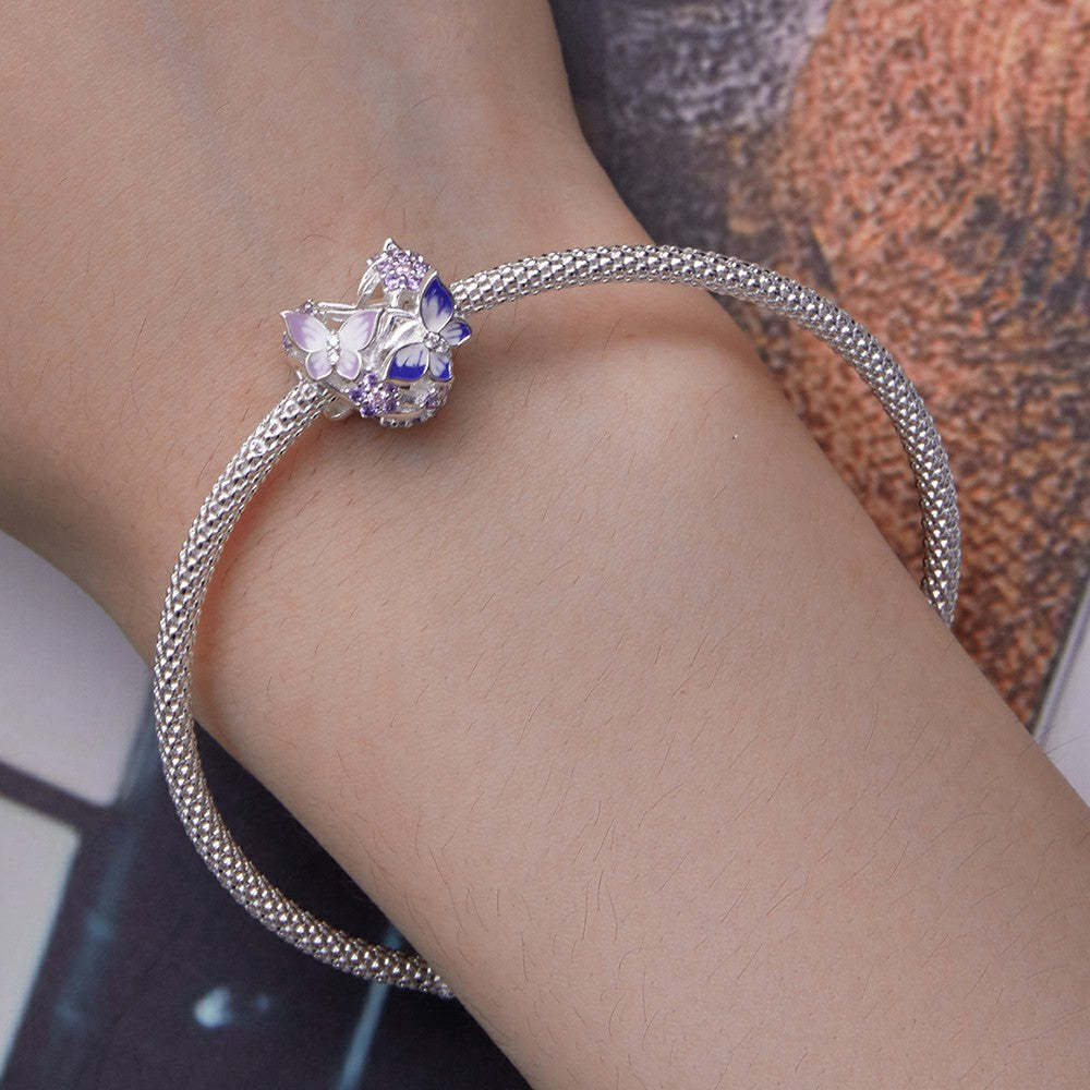 ciondolo farfalla a forma di cuore in argento sterling 925 xs2008