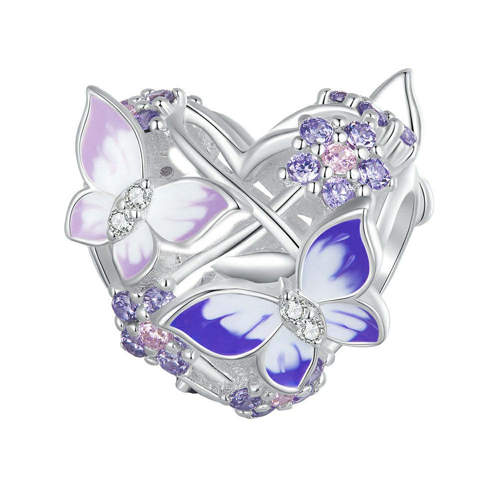 ciondolo farfalla a forma di cuore in argento sterling 925 xs2008