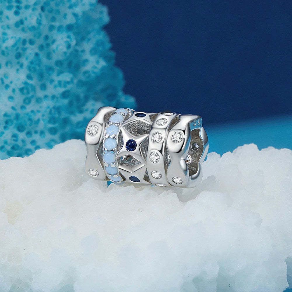 ciondolo stelle blu in argento sterling 925 xs2021