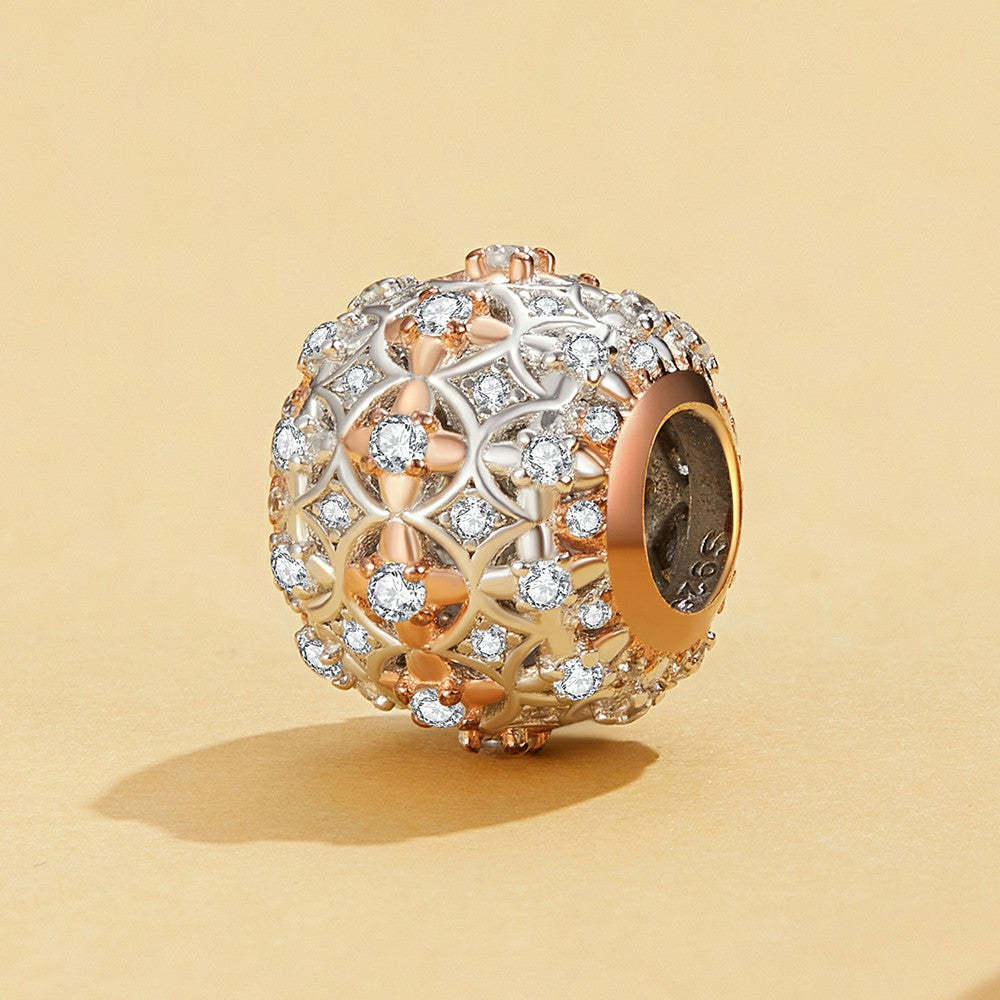 Ciondolo colori autunnali in oro rosa e argento sterling 925 xs2022