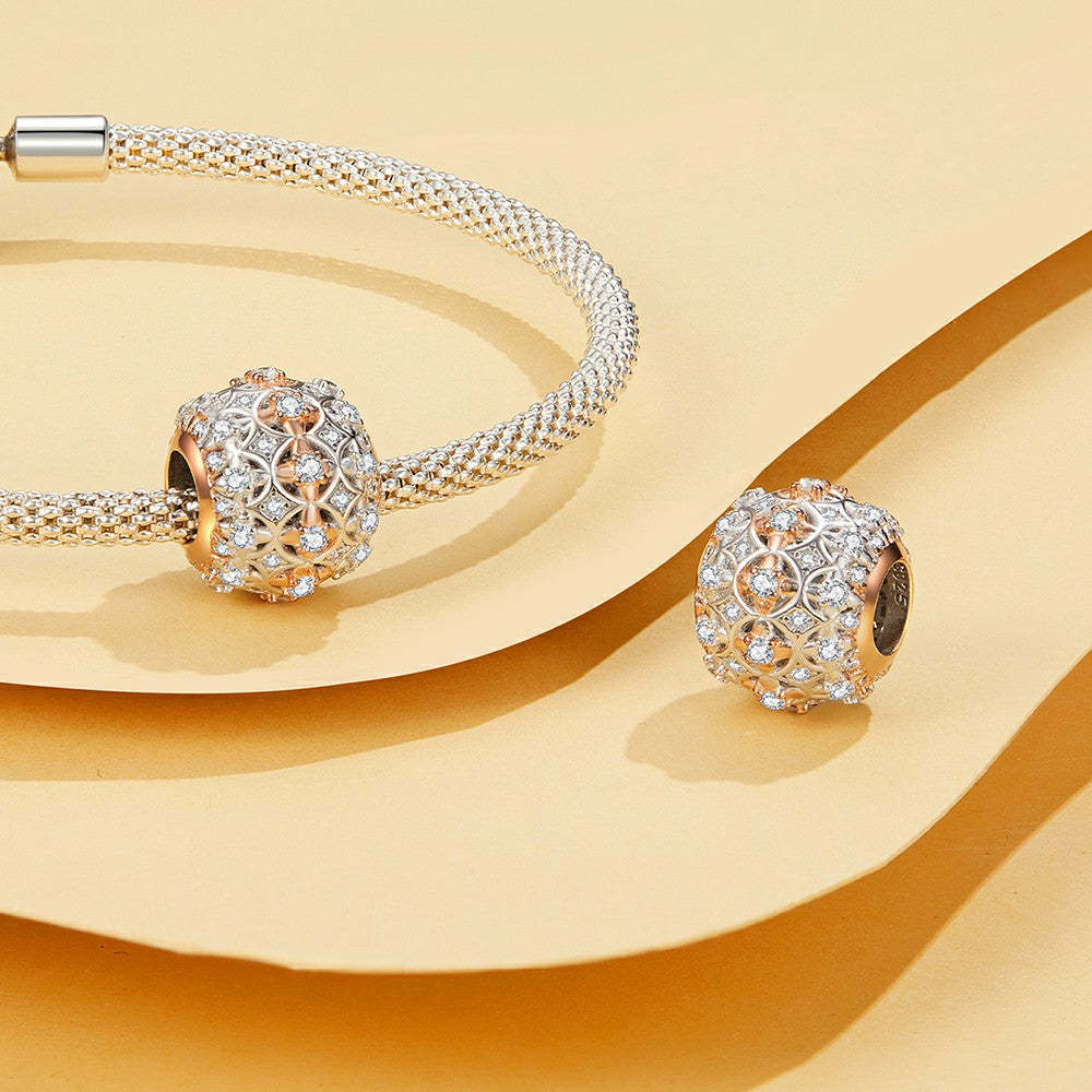 Ciondolo colori autunnali in oro rosa e argento sterling 925 xs2022