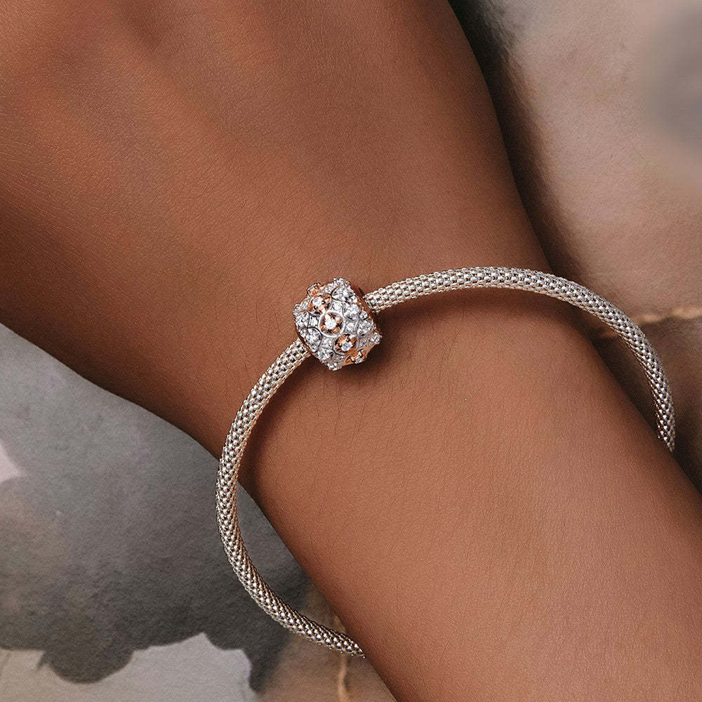 Ciondolo colori autunnali in oro rosa e argento sterling 925 xs2022