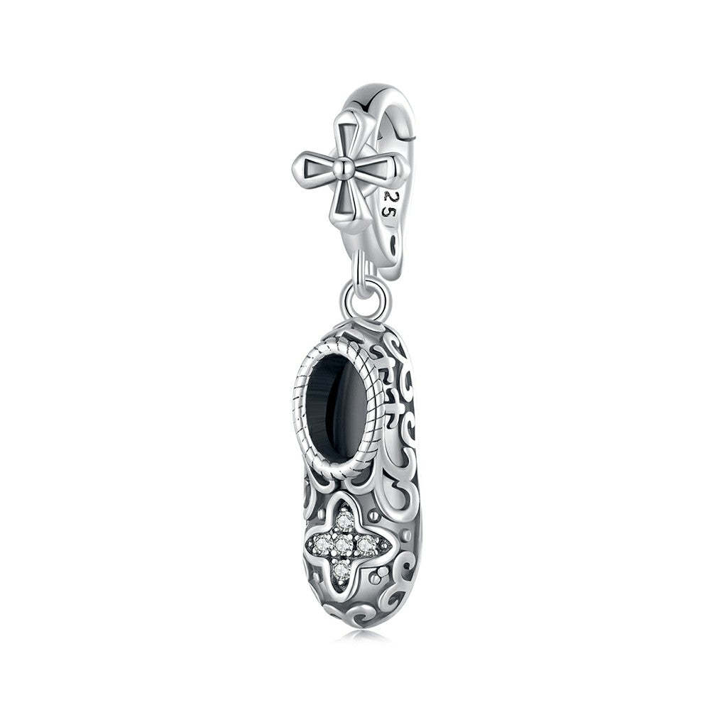 ciondolo con fibbia per scarpe con motivo squisito in argento sterling 925 xs2031