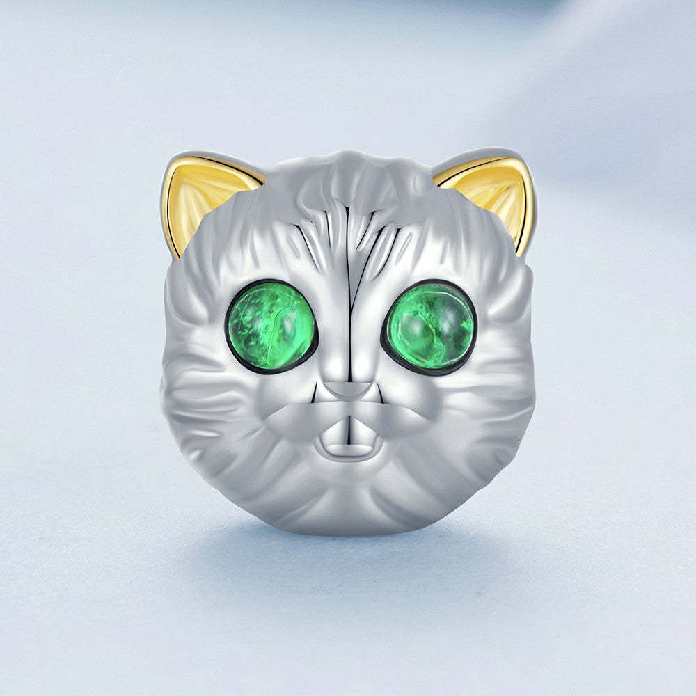squisito ciondolo a forma di gatto, regali in argento sterling 925 per gli amanti degli animali domestici xs2070
