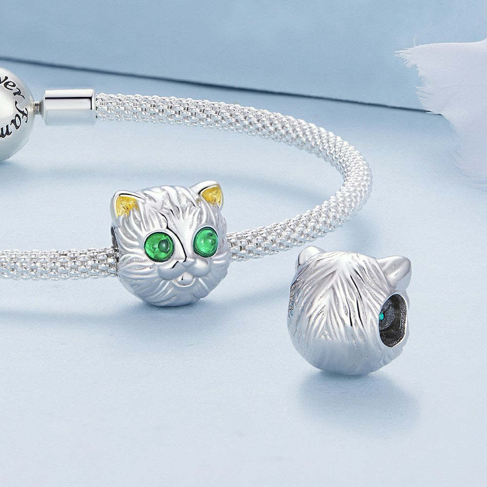 squisito ciondolo a forma di gatto, regali in argento sterling 925 per gli amanti degli animali domestici xs2070