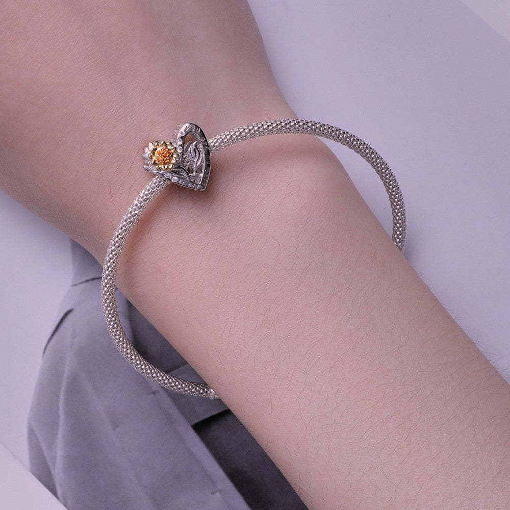 ciondolo girasole tu sei il mio migliore amico, regali per la festa della mamma in argento sterling 925 xs2073