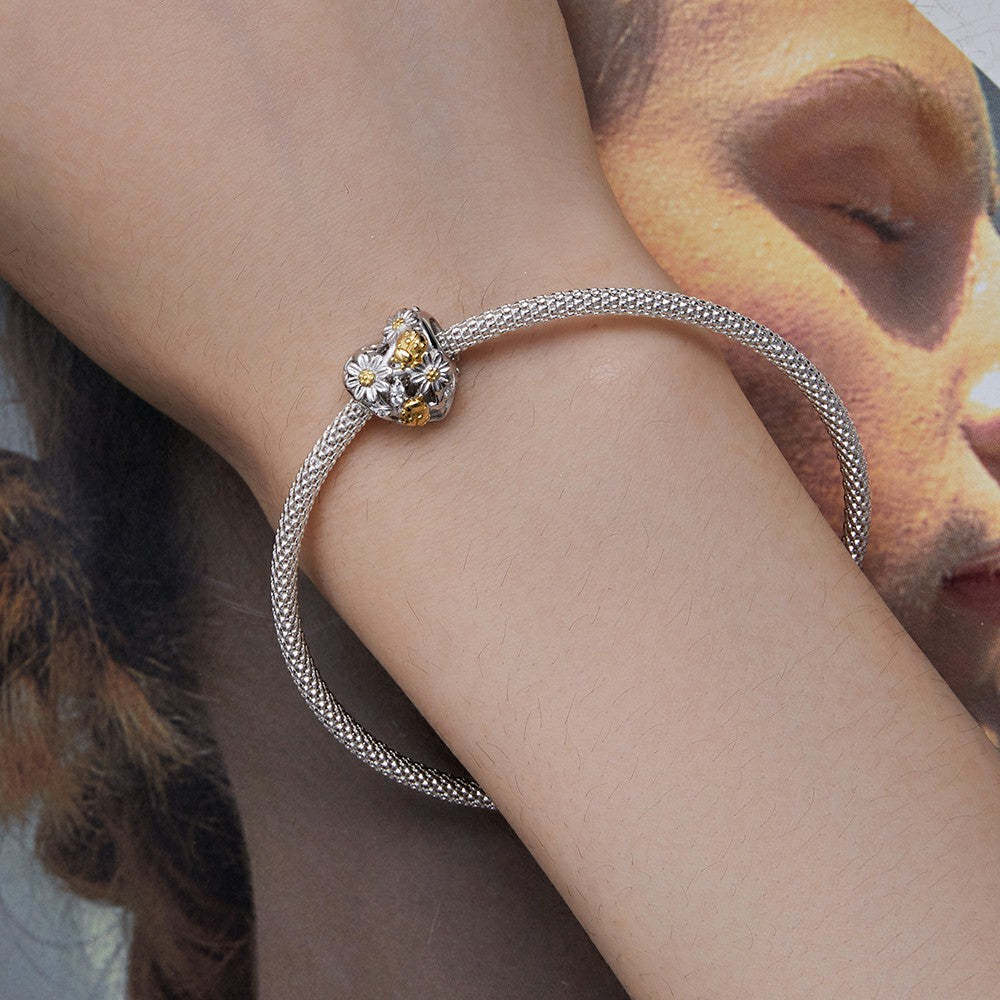 ciondolo con motivo margherita coccinella in argento sterling 925 xs2078