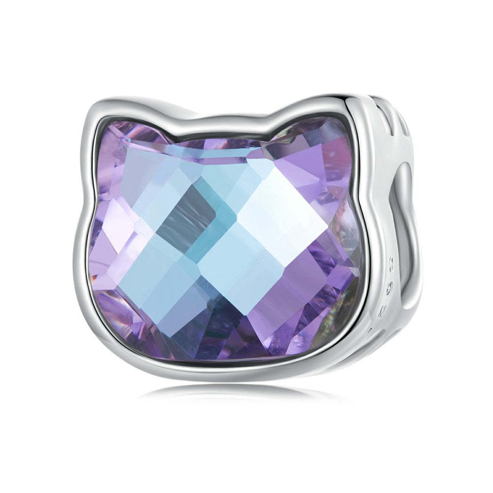 Ciondolo colorato gatto regali in argento sterling 925 per gli amanti degli animali xs2099