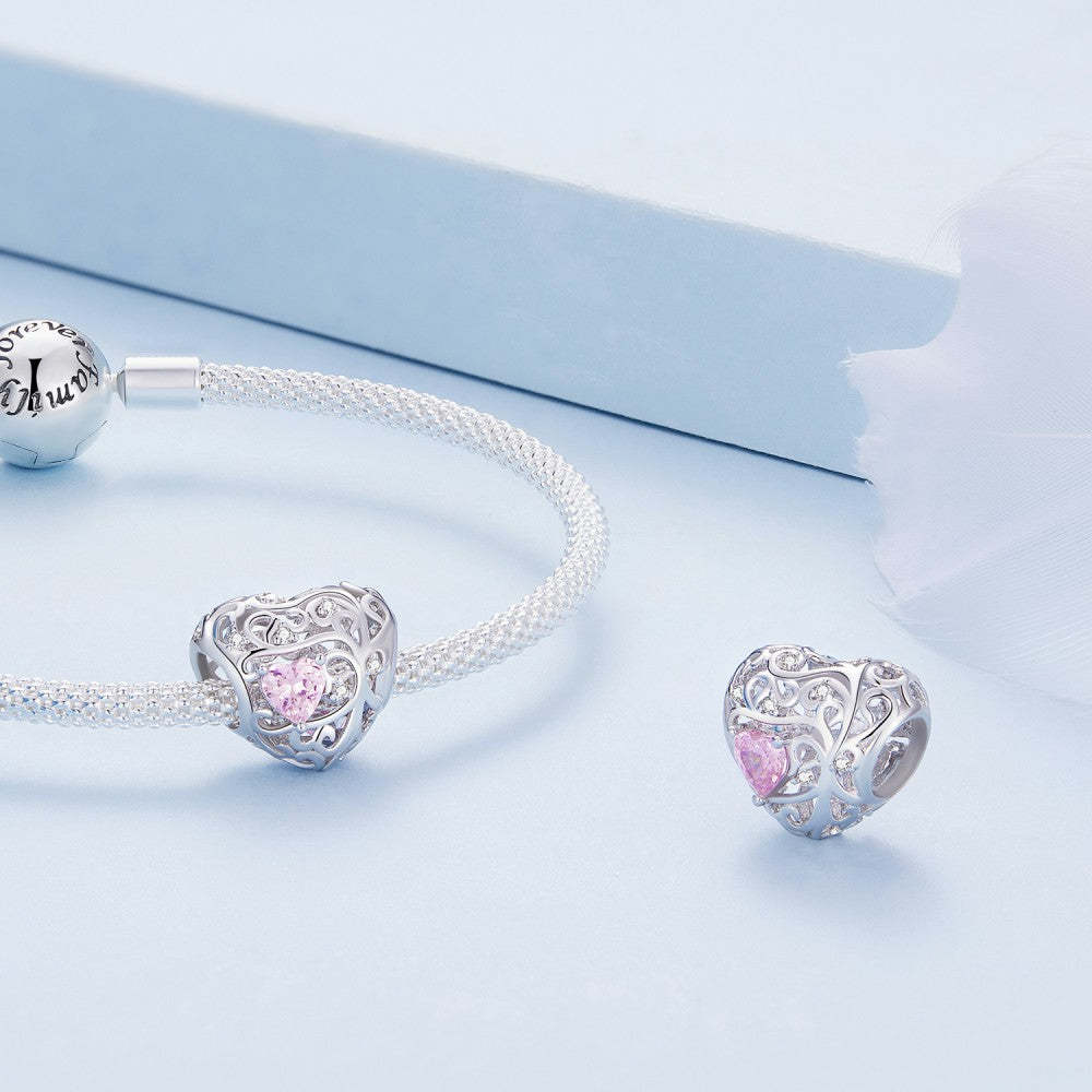 ciondolo con zircone rosa albero della vita in argento sterling 925 xs2103