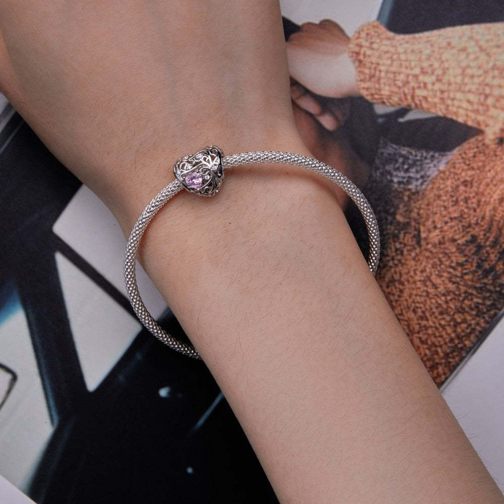 ciondolo con zircone rosa albero della vita in argento sterling 925 xs2103