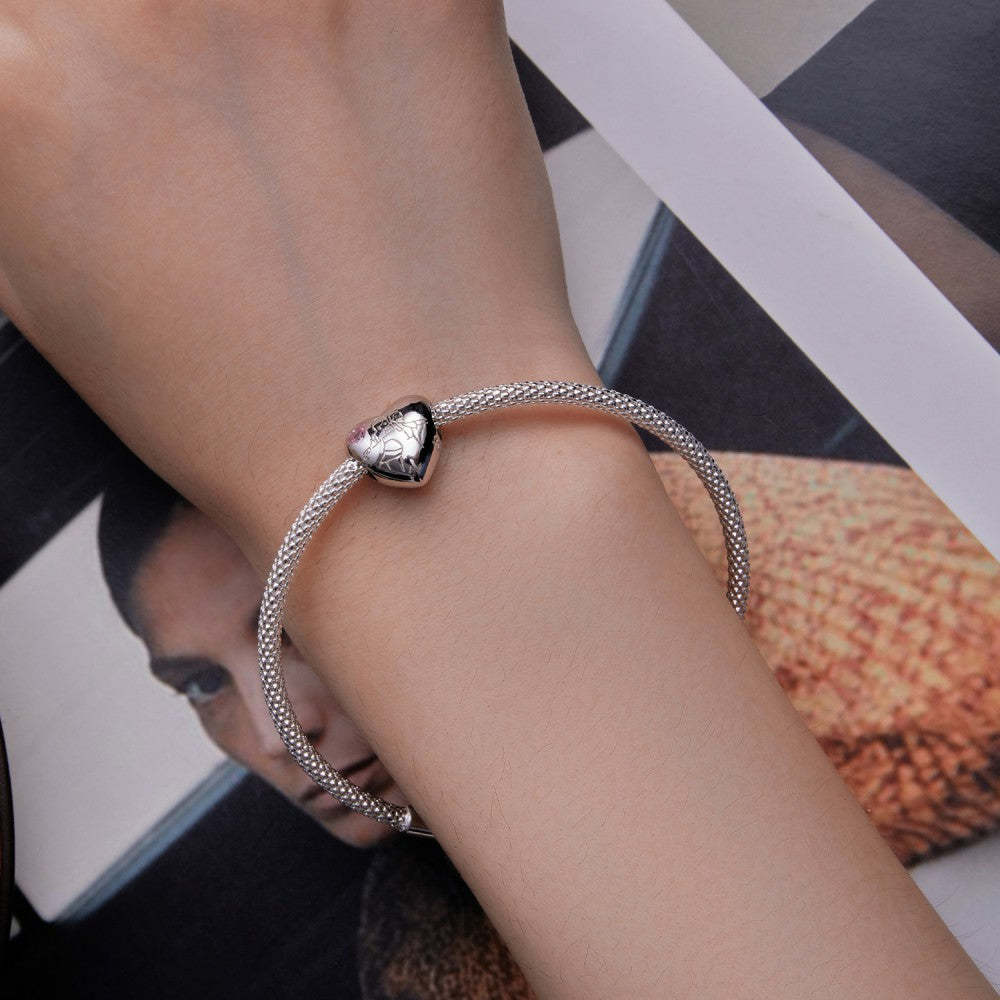 ciondolo vita e morte insieme con zircone rosa in argento sterling 925 xs2108