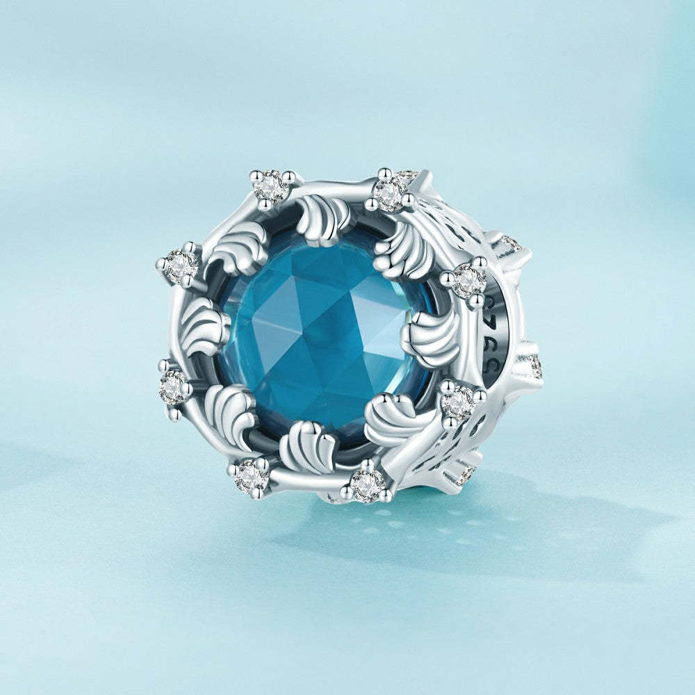 Ciondolo blu spruzzo marino in argento sterling 925 xs2120