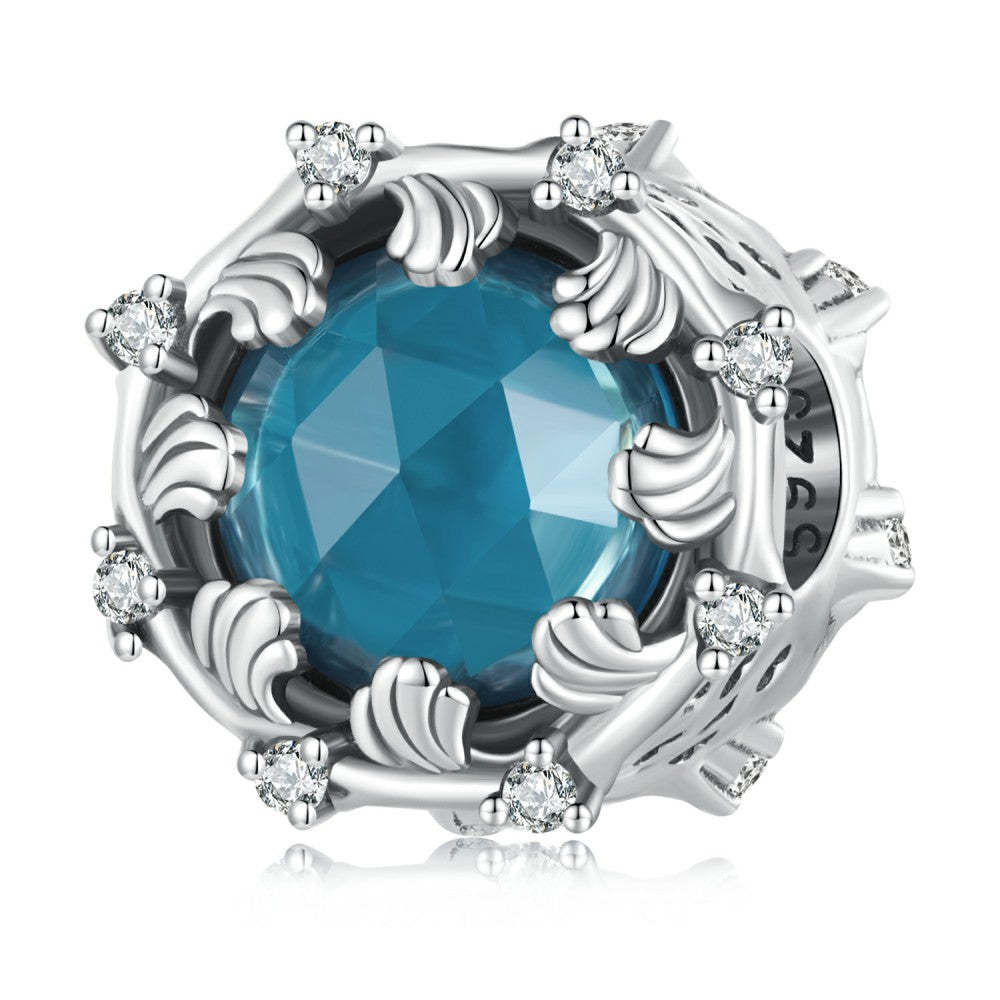 Ciondolo blu spruzzo marino in argento sterling 925 xs2120