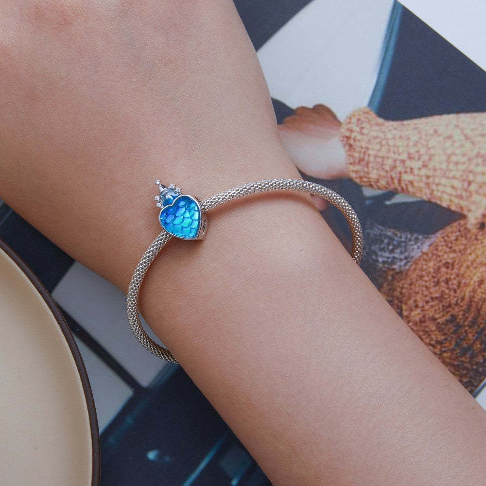 Ciondolo blu castello di ghiaccio in argento sterling 925 xs2149