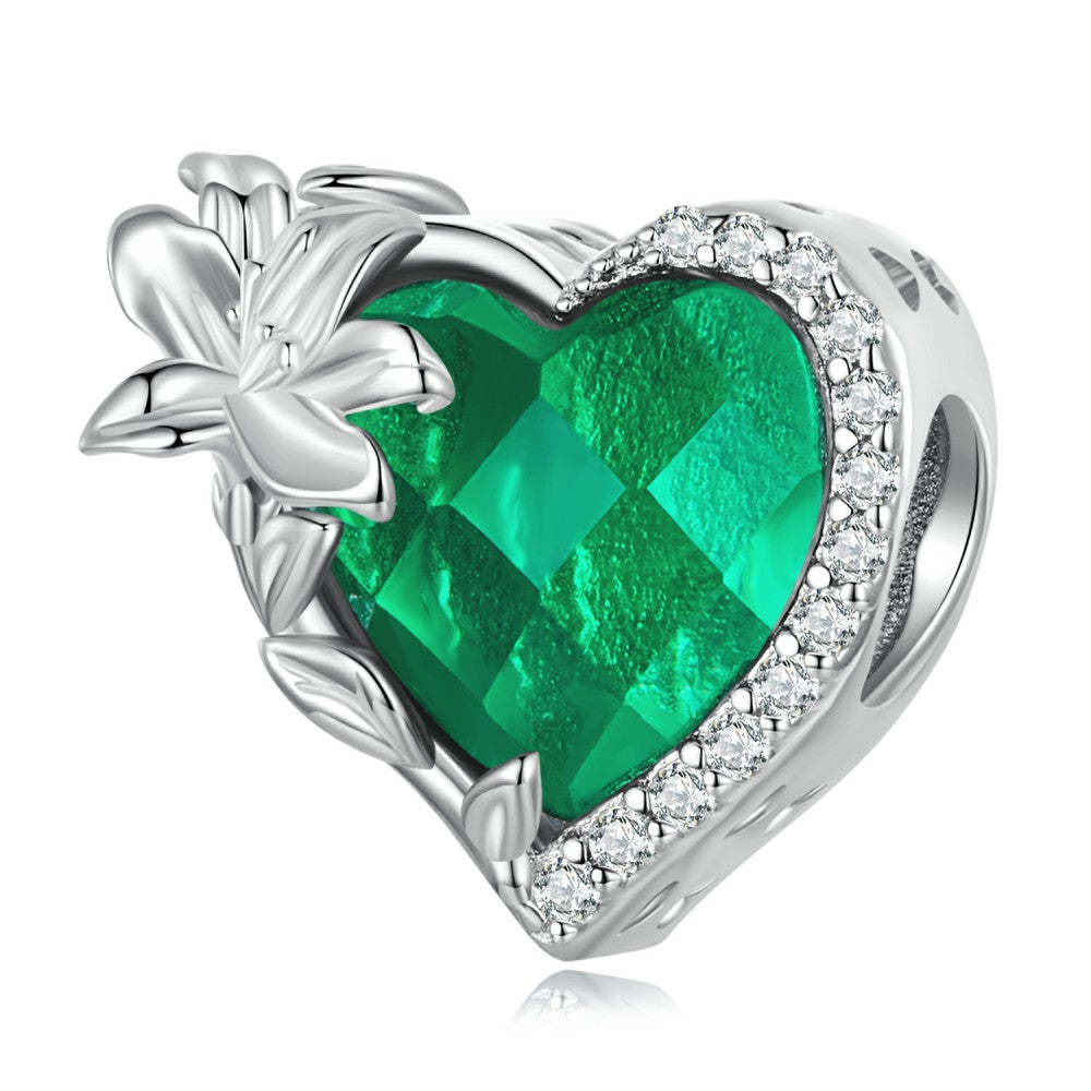 Ciondolo verde portafortuna maggio in argento sterling 925 xs2163