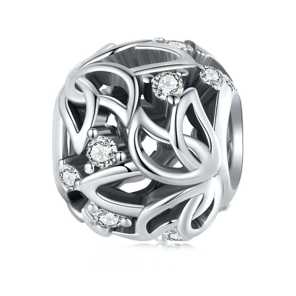 ciondolo con zircone bianco loto in argento sterling 925 xs2169