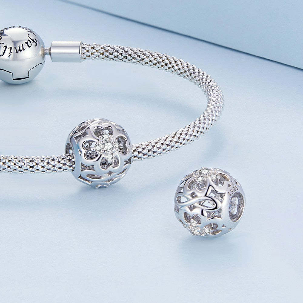 ciondolo sferico cuore infinito in argento sterling 925 xs2189