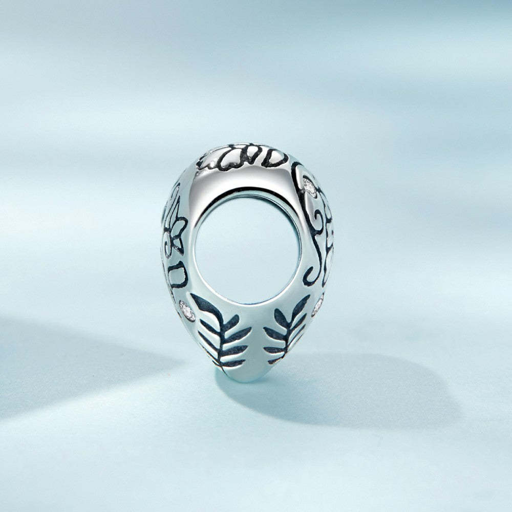 ciondolo a forma di cuore con motivo in argento sterling 925 xs2204