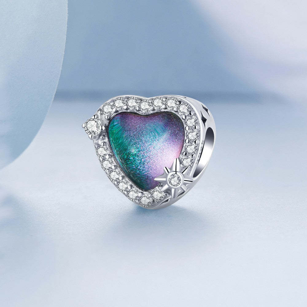 ciondolo colorato cuore portafortuna in argento sterling 925 xs2205