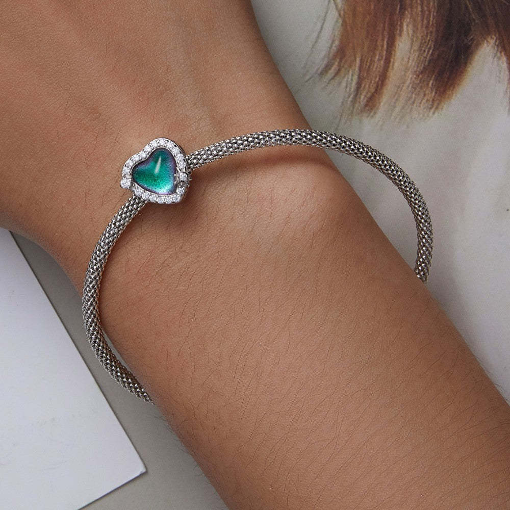 ciondolo colorato cuore portafortuna in argento sterling 925 xs2205