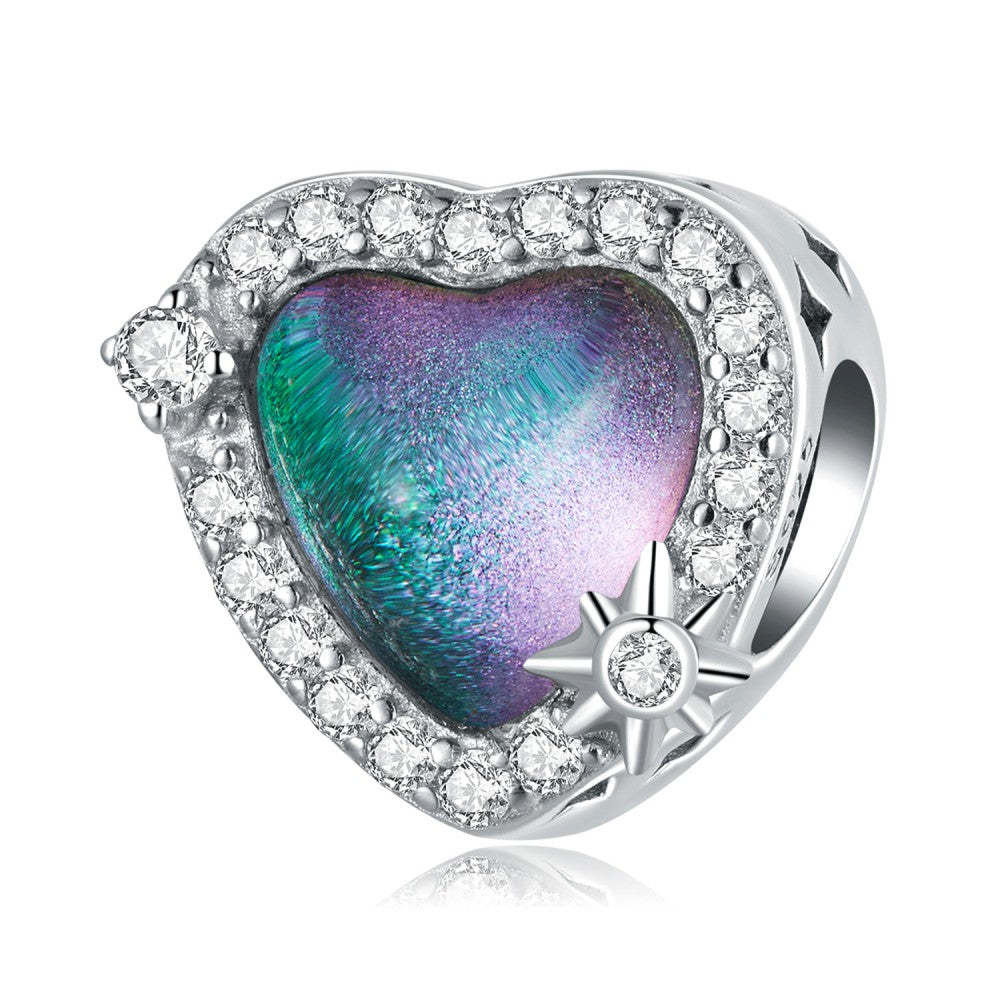 ciondolo colorato cuore portafortuna in argento sterling 925 xs2205