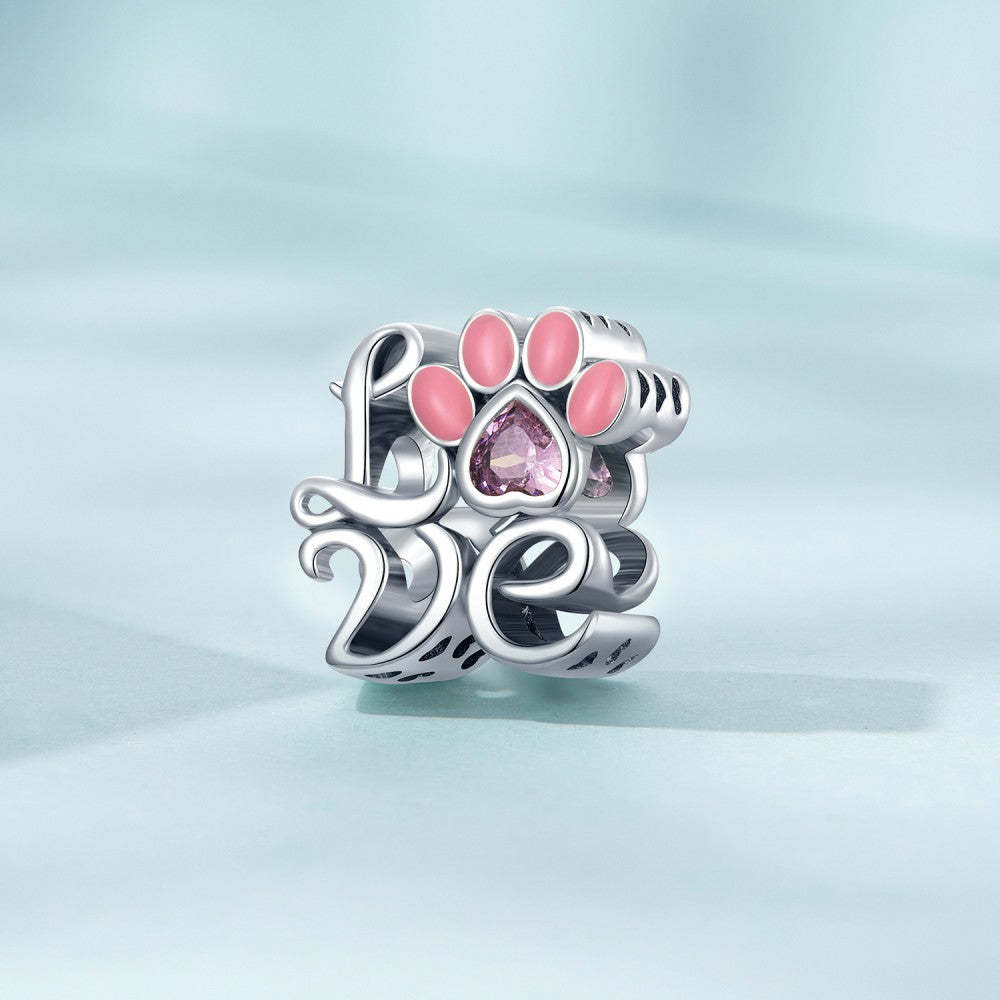 adoro il simpatico ciondolo rosa artigli in argento sterling 925 xs2210