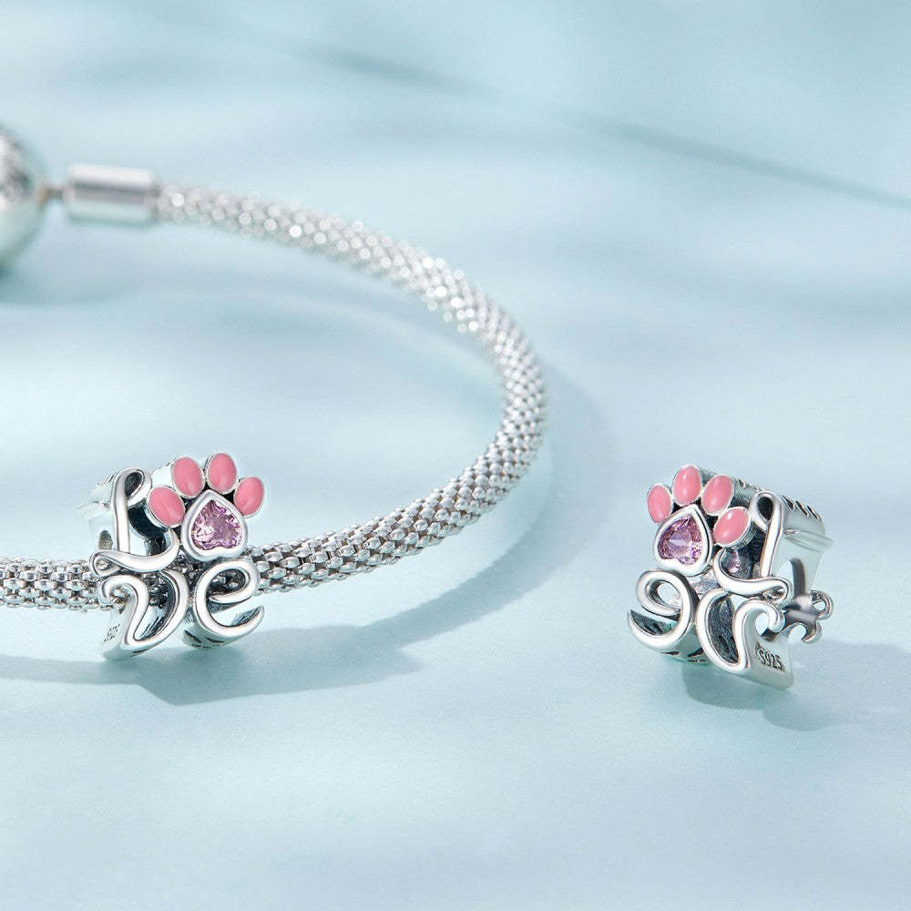 adoro il simpatico ciondolo rosa artigli in argento sterling 925 xs2210