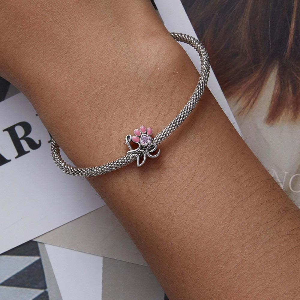 adoro il simpatico ciondolo rosa artigli in argento sterling 925 xs2210