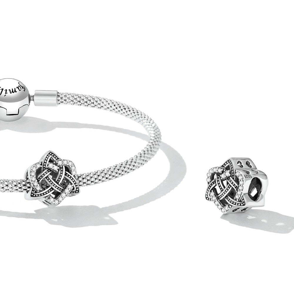 ciondolo a forma di cuore con nodo celtico in argento sterling 925 xs2221